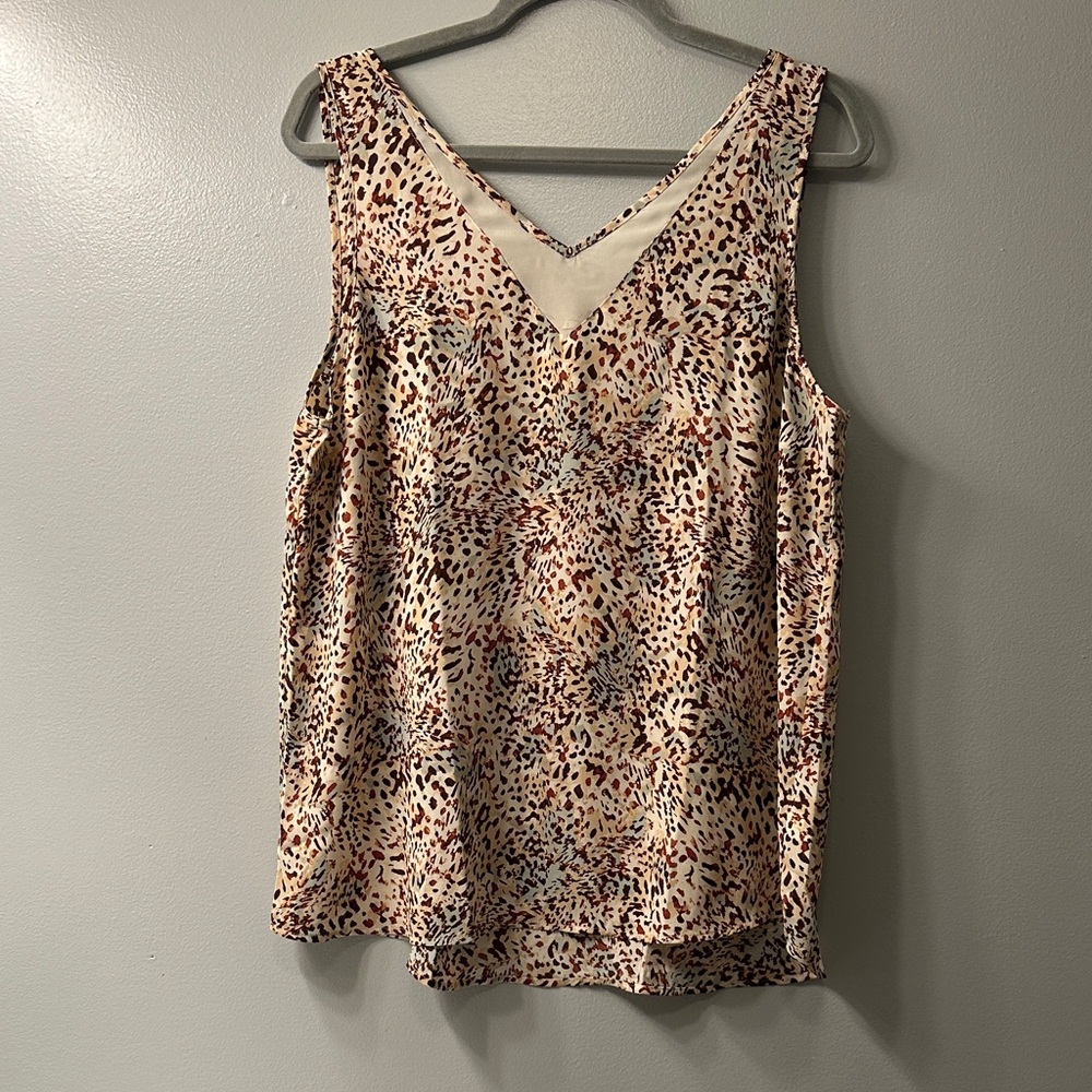 Maurices Animal Print V-Neck Tank Top